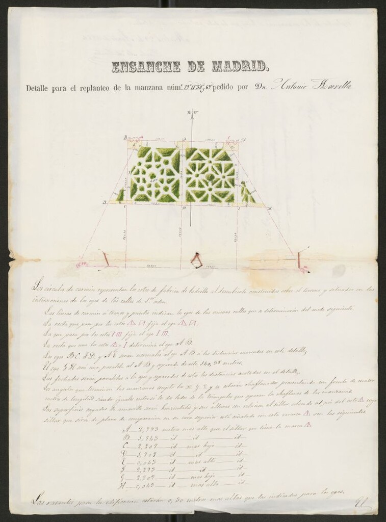 Miniatura de D. Antonio Hervella Lamadrid, pidiendo licencia para construir de nueva planta en la casa nº 8 de la calle de Fernando el Católico.