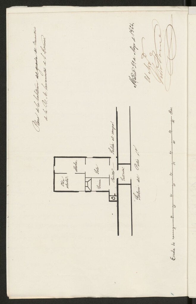 Miniatura de Sacramental de S. Lorenzo, expediente instruido en solicitud de licencia para construir una casa con destino al guarda del Cementerio en el sitio llamado de Opañel.