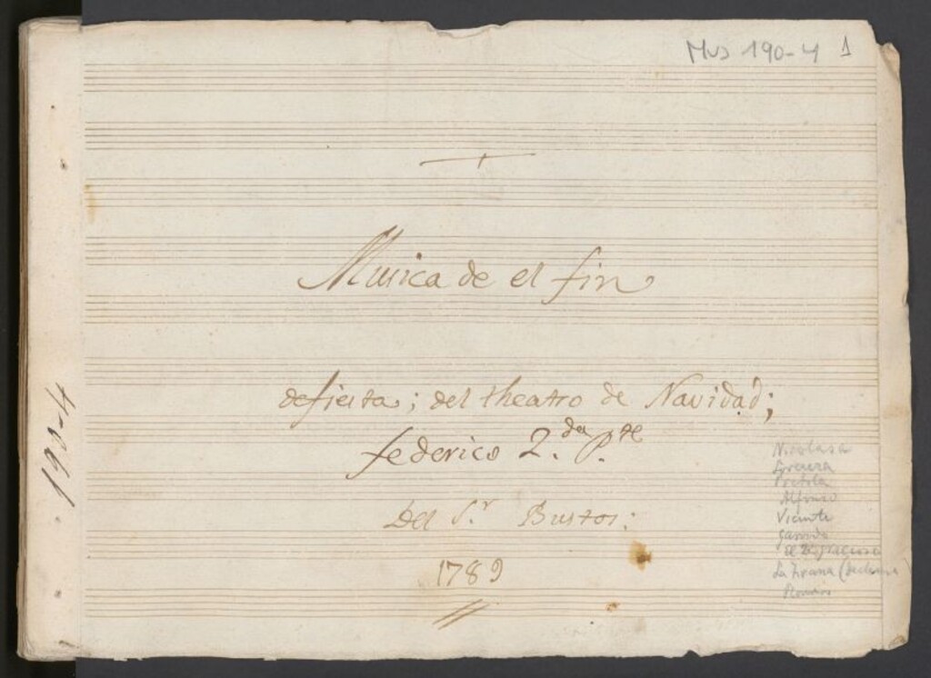 Miniatura de Musica de el fin de fiesta del theatro de Navidad: Federico 2ª parte : 1789