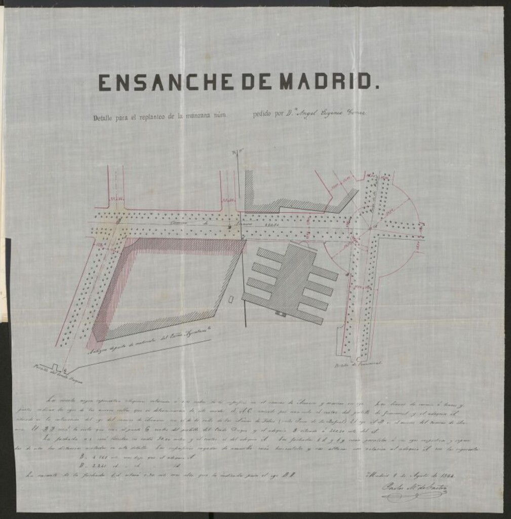 Miniatura de D. Ángel Gómez, expediente instruido en solicitud de licencia para edificar afueras del Portillo del Conde Duque.