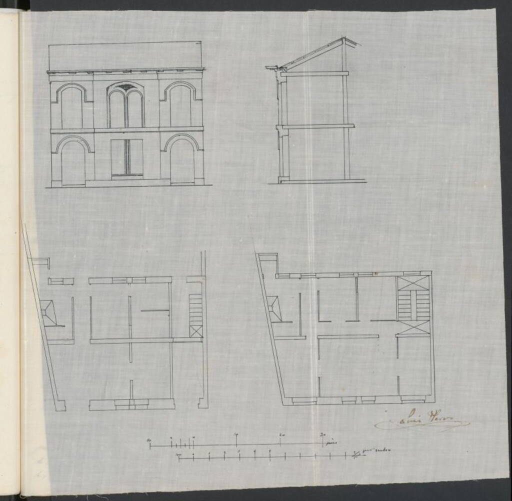 Miniatura de D. Francisco Piferrer, como Apoderado de D. Joaquín Basols, expediente instruido en solicitud de licencia, para construir una pequeña casa y una noria en un terreno denominado de Juan de Olias.