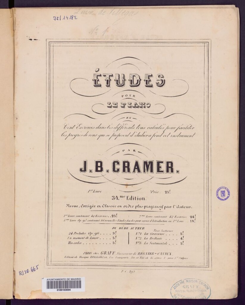 Miniatura de Études pour le piano : 1er. livre