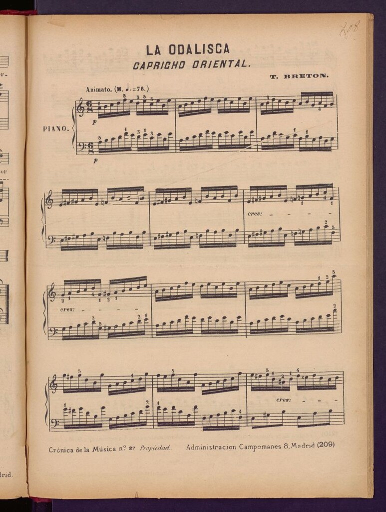 Miniatura de La odalisca : capricho oriental