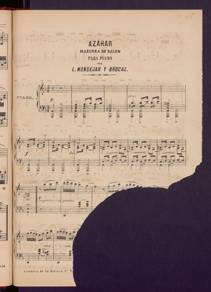 Miniatura de Azahar : mazurka de salon para piano