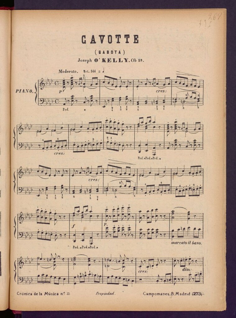Miniatura de Gavotte = (gabota) : ob. 59