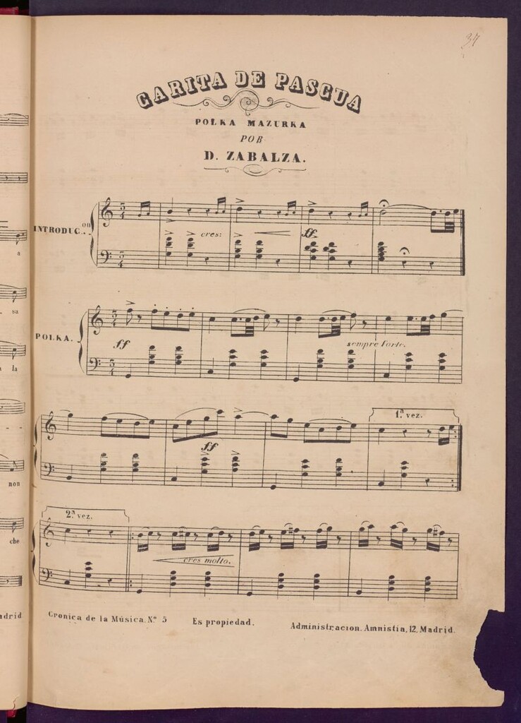 Miniatura de Carita de pascua : polka mazurka