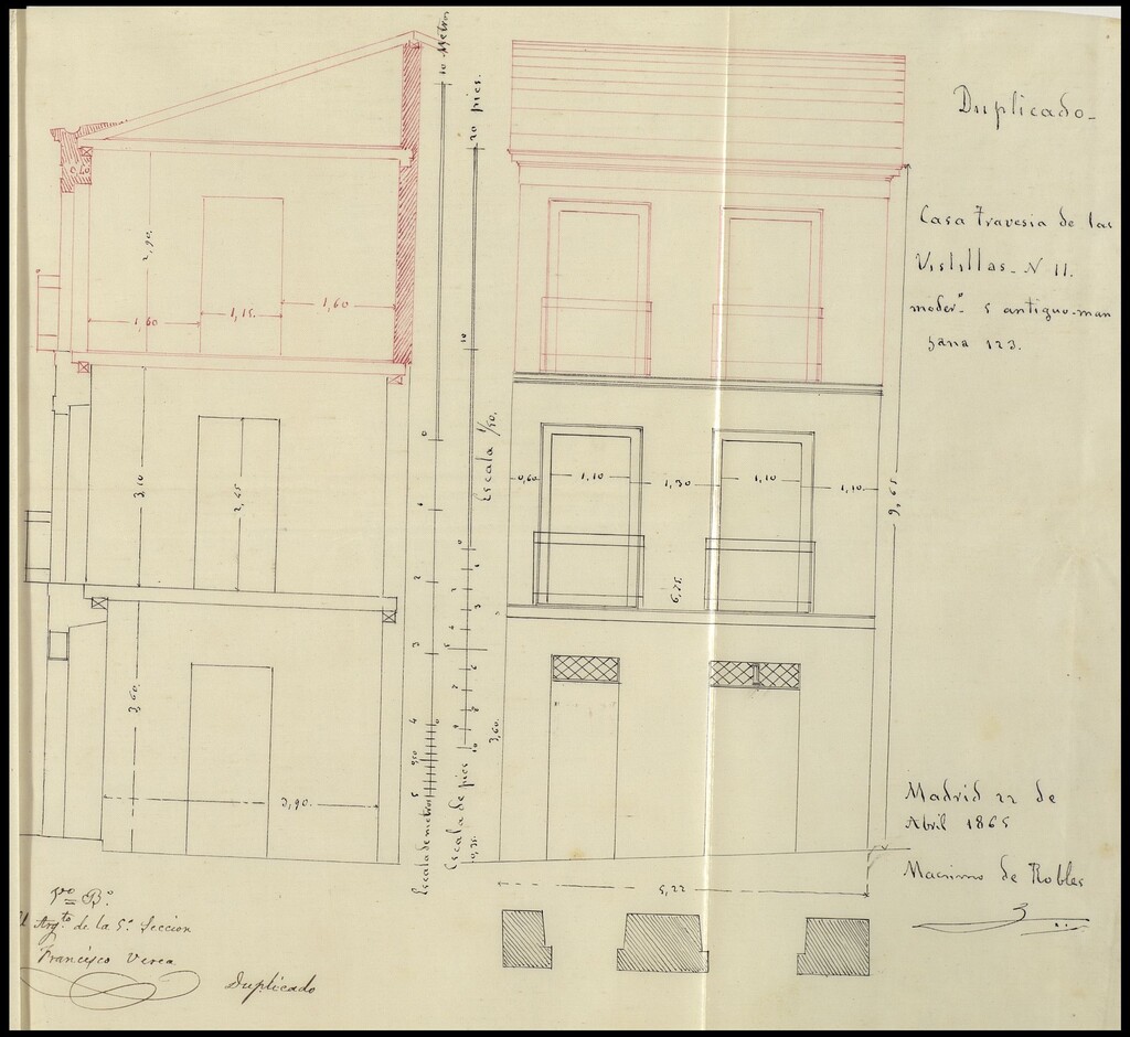 Miniatura de D. José Dorrego, dueño de la casa Travesía de las Vistillas nº 11 moderno, manzana 123, para levantar un 2º piso sobre el principal que hoy tiene.