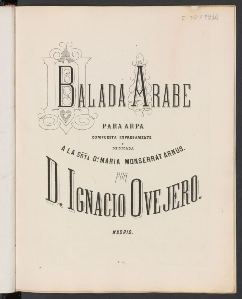 Miniatura de Balada árabe : para arpa