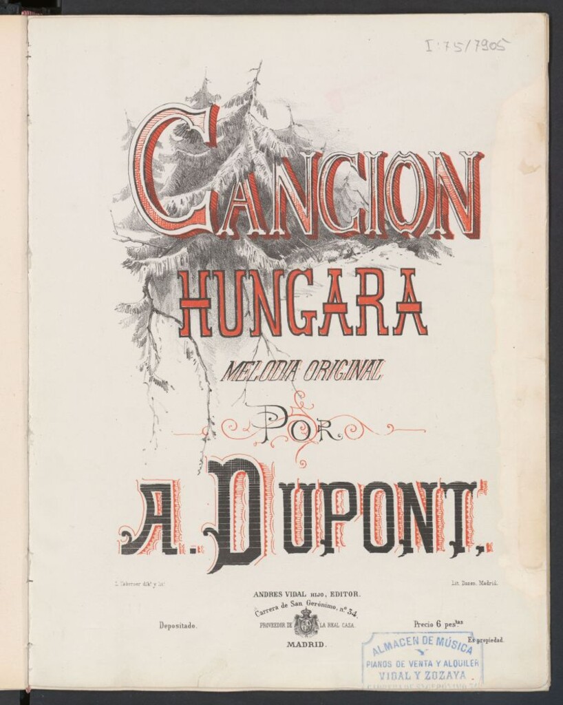 Miniatura de Canción húngara : melodía original : [op.27]