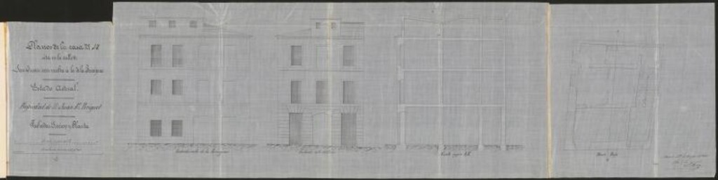 Miniatura de D. Juan Antonio Periquet, dueño de la casa nº 57 de la calle de S. Juan, con vuelta a la de Berengena, para levantar un tercer piso.