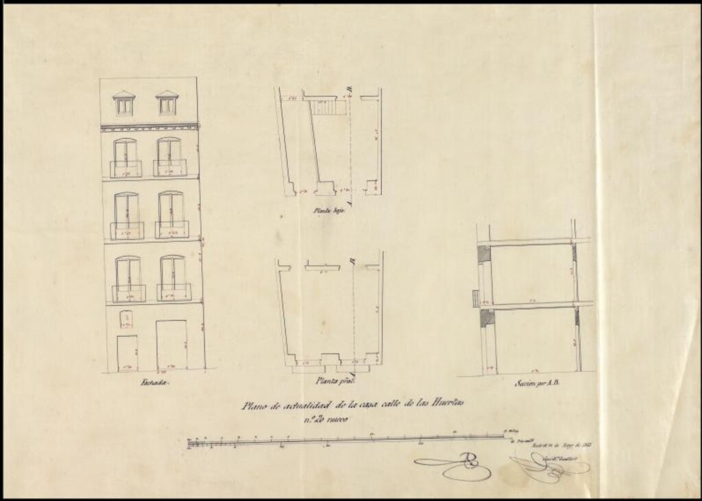 Miniatura de D. Manuel García Bazanallana, sobre reformar la casa calle de las Huertas nº 20 moderno 18 antiguo, manzana 235.
