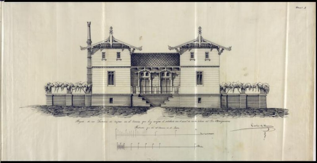 Miniatura de D. Manuel Ruiz de Salazar, para construir de nueva planta el Lavadero de su propiedad, titulado S. Juan de Dios, situado en la Rivera del Río Manzanares, Puente de Segovia, y su calle de la Urraca.