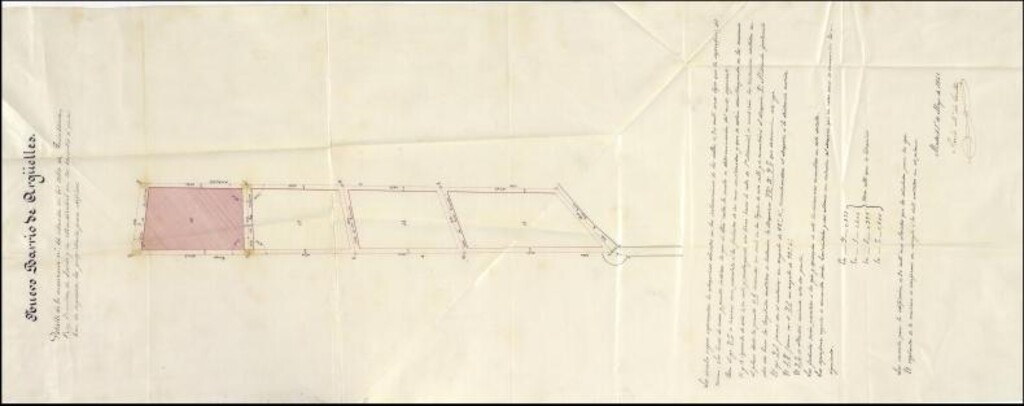 Miniatura de D. Norberto Antón, para construir su casa sita en el Barrio de Argüelles, manzana solar nº 3.