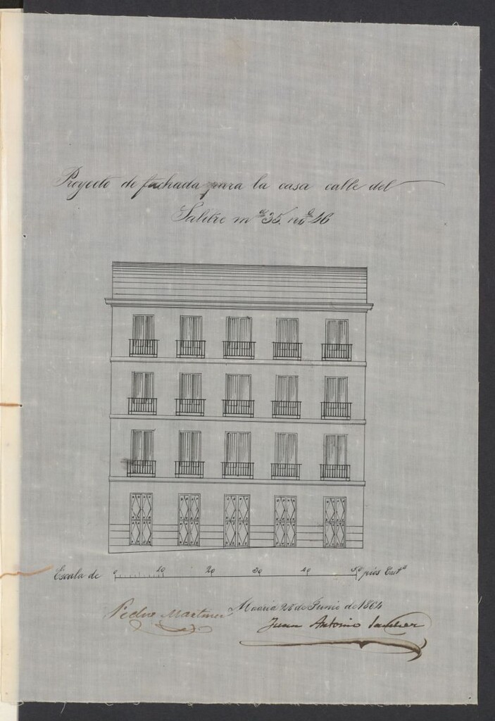 Miniatura de D. Pedro y D. Eugenio Martínez, en solicitud de licencia para construir de nueva planta su casa calle del Salitre nº 46, manzana 35.