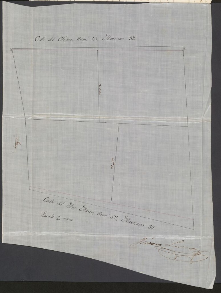 Miniatura de D. Diego Montaut y Dutriz, Director del Banco de Economía, en solicitud de licencia para construir de nueva planta la casa nº 49 de la calle del Olivar.