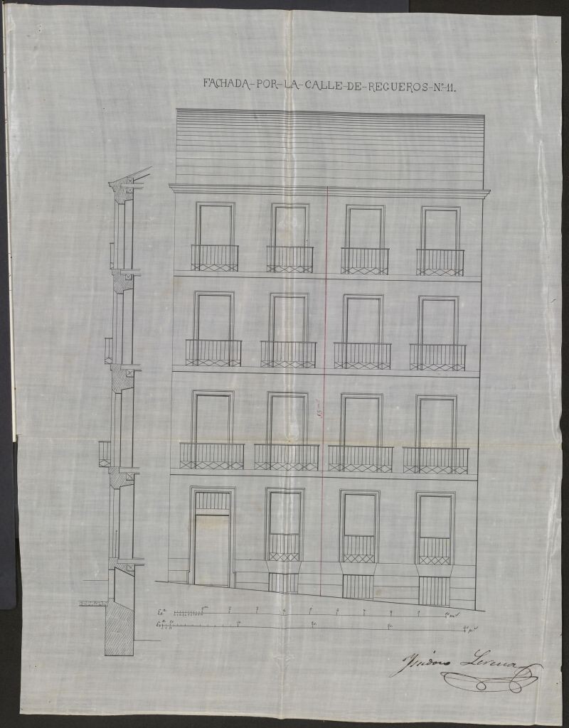 Miniatura de D. Diego Montaut y Dutriz, como Director del Banco de Economía, para construir de nueva planta la casa propia de dicha sociedad, sita en la calle de Regueros, nº 13, manzana 327.