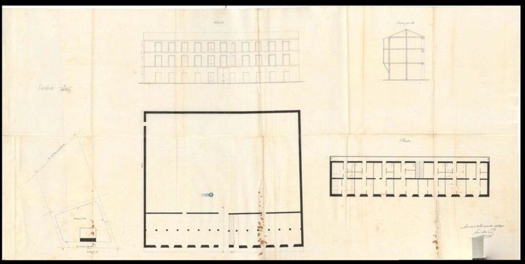 Miniatura de D. José Mª Sánz, en solicitud de licencia para edificar en un terreno de su propiedad, afueras de la Puerta de Toledo.