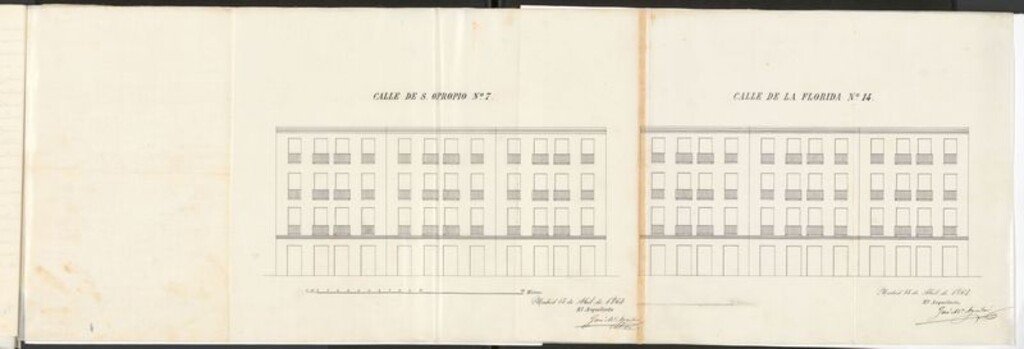 Miniatura de D. Antonio Ublach, para construir en la calle de S. Opropio nº 7 de la manzana 339.