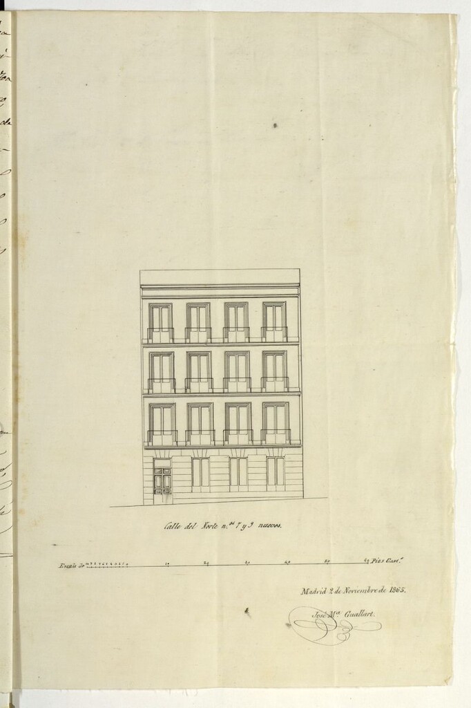 Miniatura de D. Ciriaco Bermejo, en solicitud de licencia para construir de nueva planta su casa calle del Norte nº 7 nuevo y parte del 9, manzana 511.