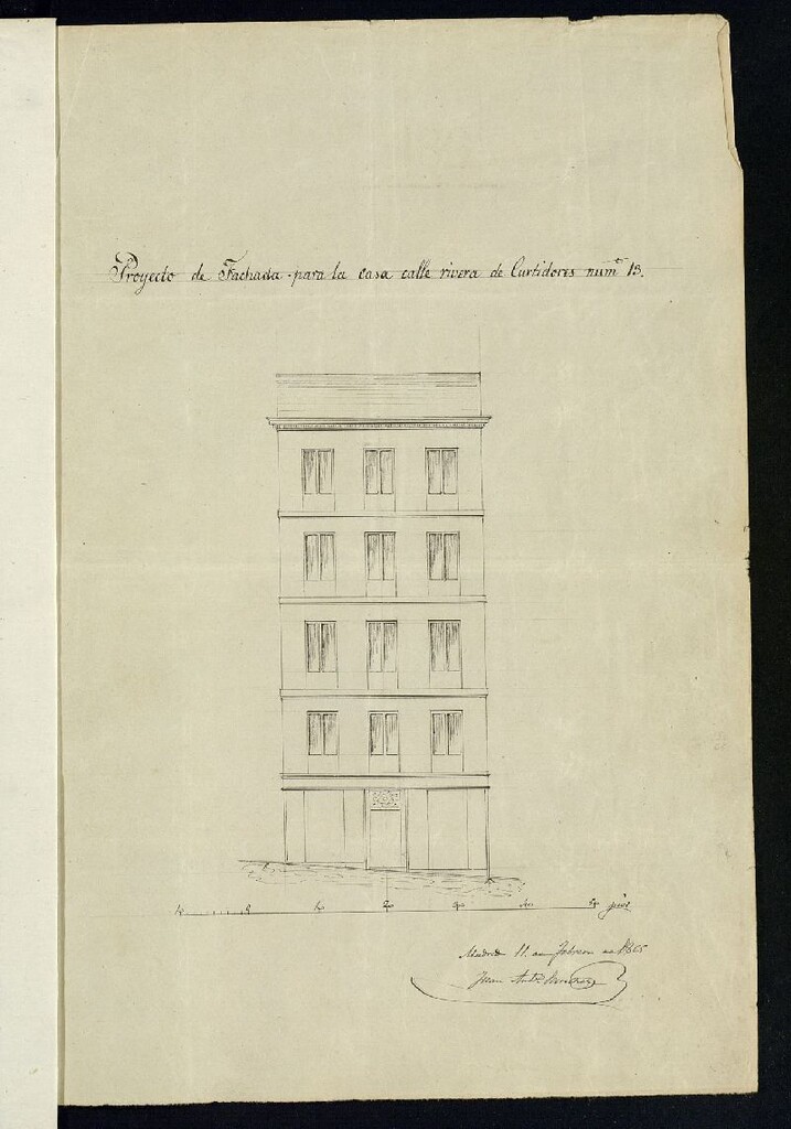 Miniatura de D. Blas López, licencia para reedificar su casa calle de Ribera de Curtidores nº 13.