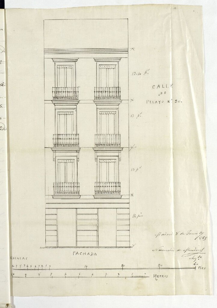 Miniatura de Ss. Barrio Caballero y Compañía, en solicitud de licencia para edificar de nueva planta la casa calle de Pelayo nº 20.