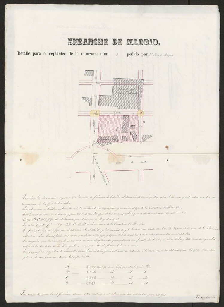 Miniatura de D. Manuel Margueti, licencia para construir en un terreno en el Dto. del Norte, manzana 7.
