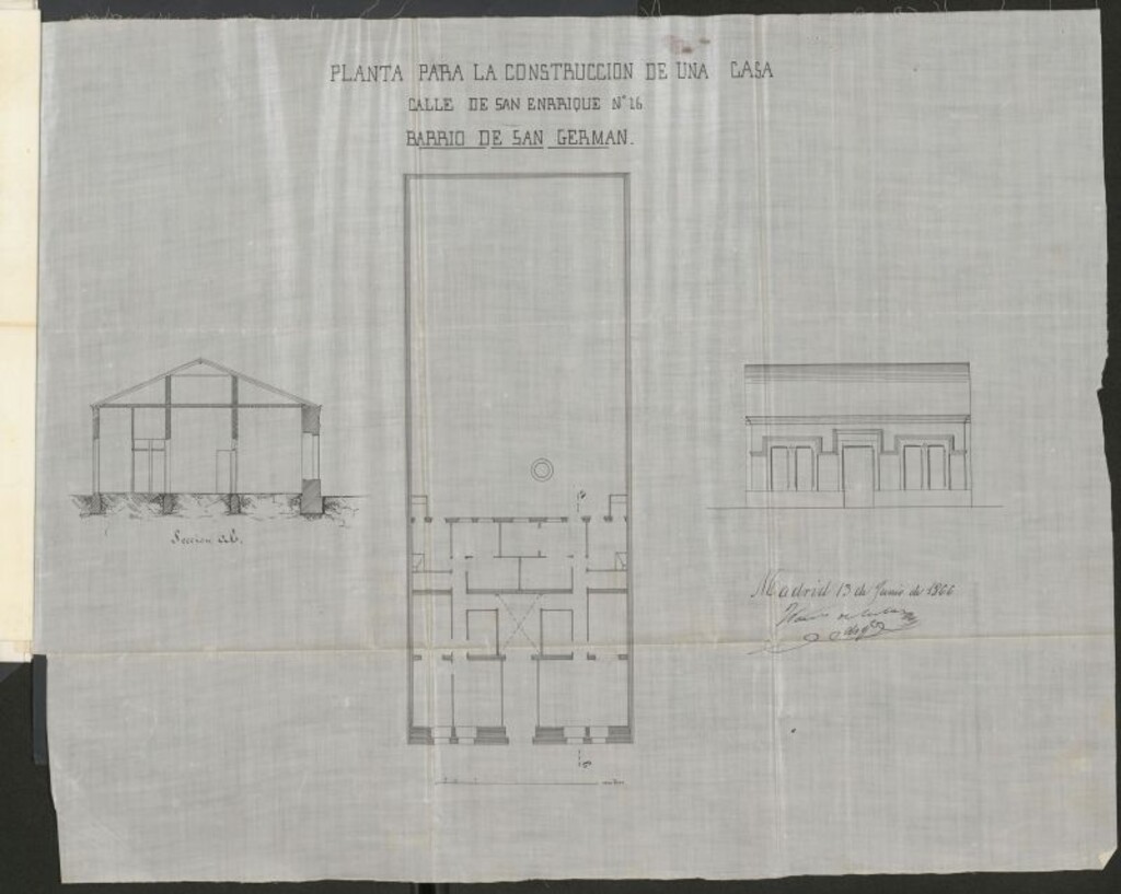 Miniatura de D. Fulgencio Tinajero, expediente instruido en solicitud de licencia para edificar en el Barrio de S. German.