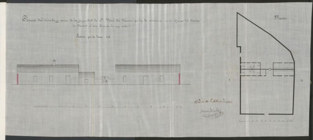 Miniatura de D. Vidal del Álamo, solicitud de licencia para edificar en la manzana 9, fuera de la zona del ensanche.