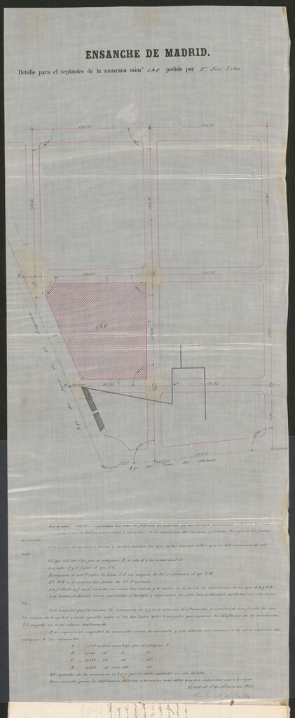 Miniatura de D. José Irles, solicitando licencia para construir en un solar sito en Chamberí calle de Ponce de León, antes de Olavide.