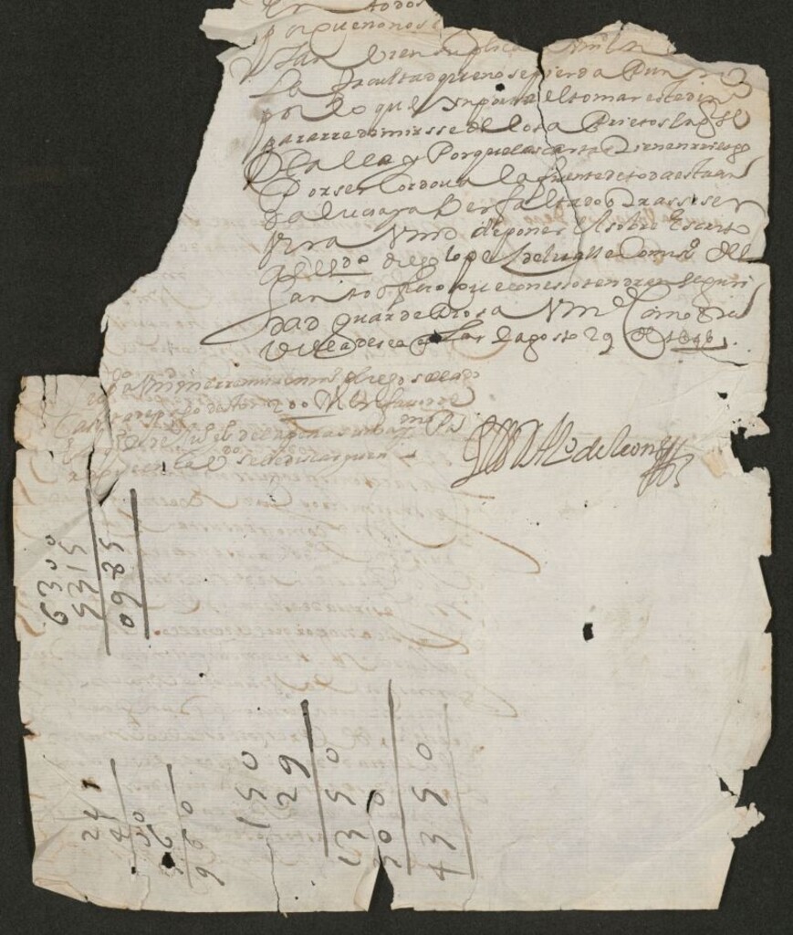 Miniatura de [Carta de (ilegible)de León a un destinatario desconocido]