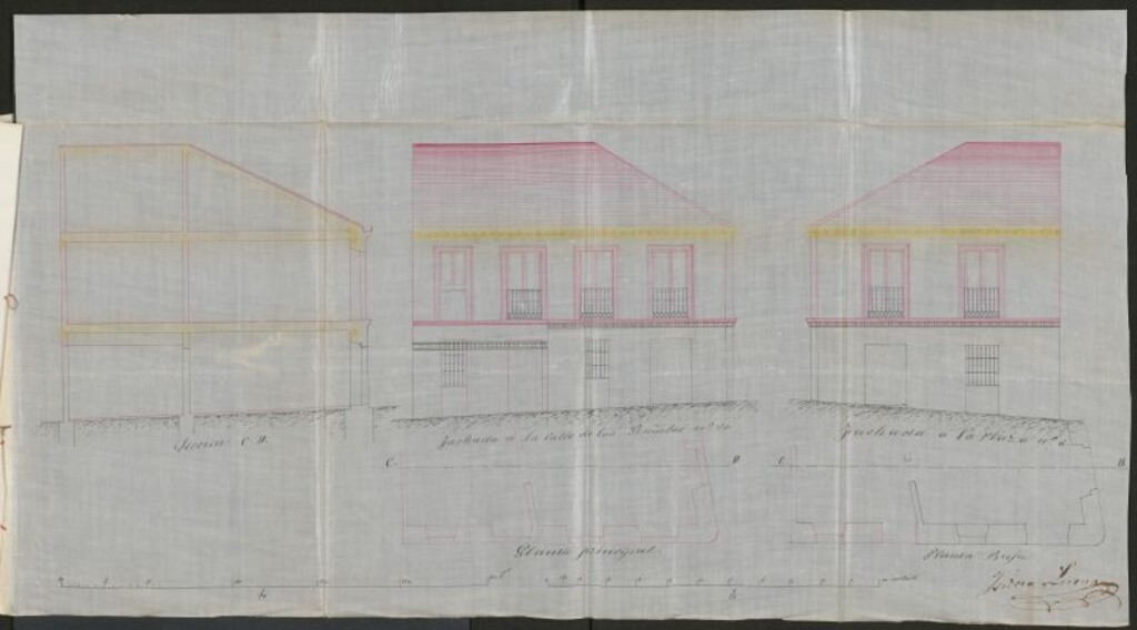 Miniatura de D. Juan Folgueiras, en solicitud de licencia para levantar un piso principal en su casa calle de las Peñuelas nº 20.