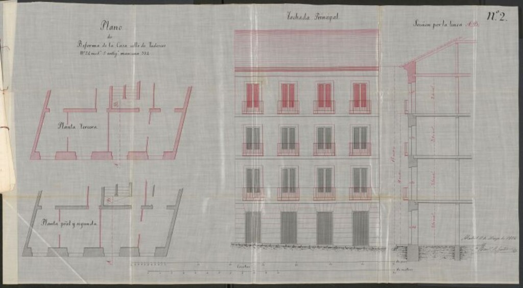 Miniatura de D. Francisco Verdugo, dueño de la casa nº 24 de la calle de Tudescos, manzana 274, en solicitud de licencia para levantar un piso 3º.