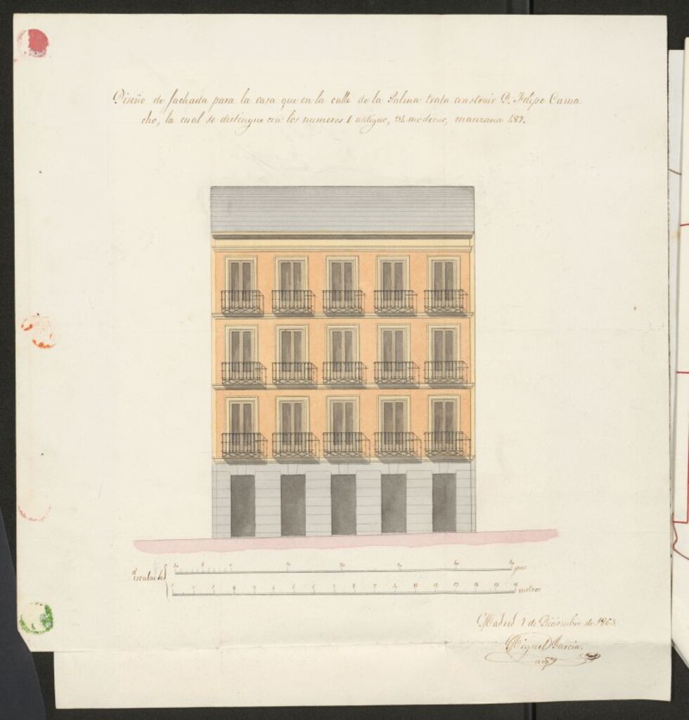 Miniatura de D. Felipe Camacho, en solicitud de licencia para construir de nueva planta su casa calle de la Palma Alta nº 34 moderno, manzana 487.