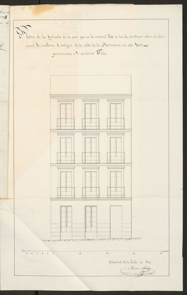 Miniatura de D. Antonio Palló, en solicitud de licencia para construir de nueva planta su casa calle de la Manzana nº 4 moderno, manzana 500.
