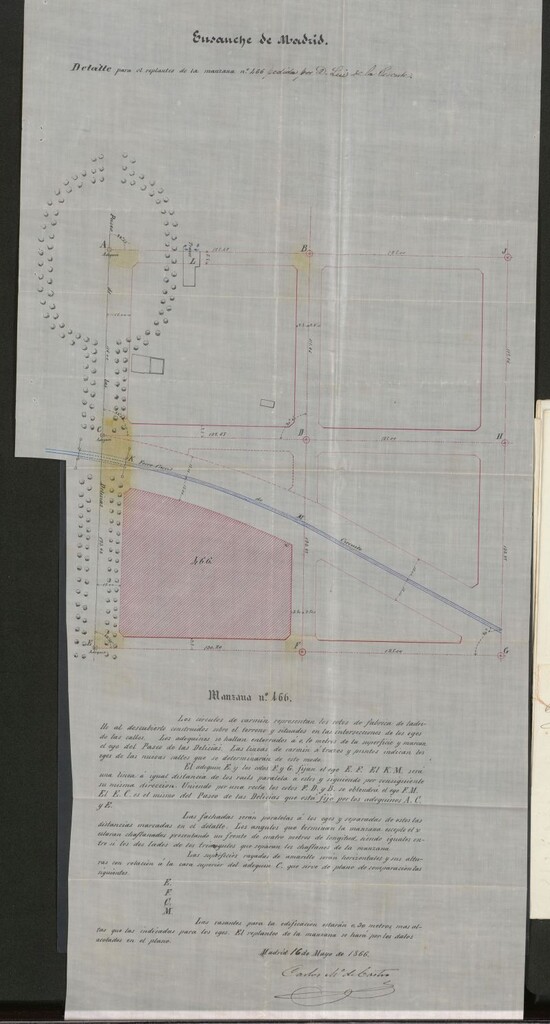 Miniatura de Luis de la Puente, solicitud de licencia para edificar un cobertizo en la manzana 466 y abrir paso a la vía pública