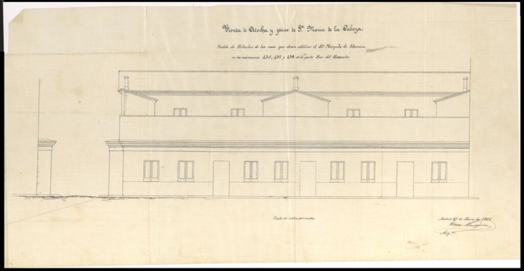 Miniatura de D. Tomás Aranguren, en nombre del Excmo. Marqués de Altamira, expediente instruido en solicitud de licencia para continuar las edificaciones comprendidas en las manzanas 436, 437 y 438.