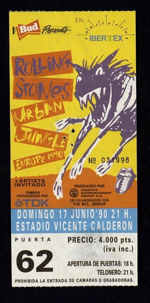 Miniatura de Entrada para el concierto de Rolling Stones