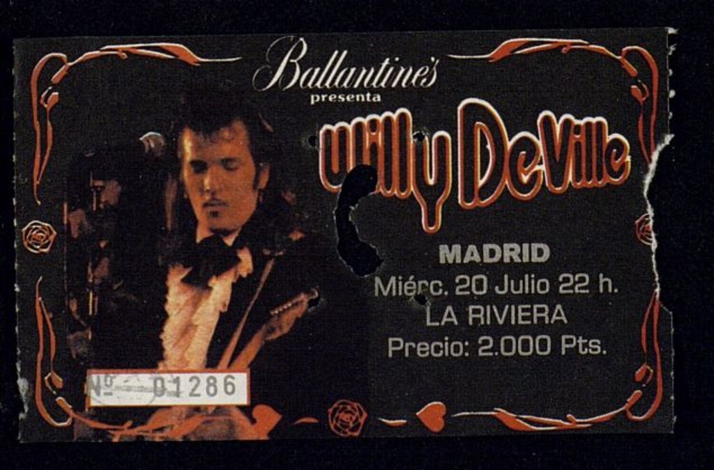 Miniatura de Entrada para el concierto de Willy deVille