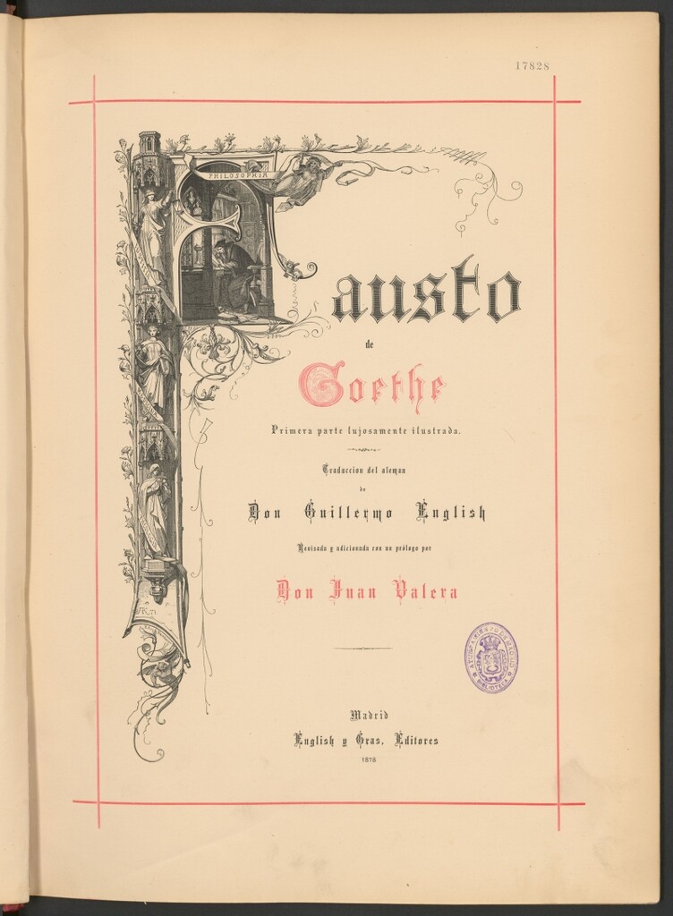 Miniatura de Fausto de Goethe primera parte lujosamente ilustrada