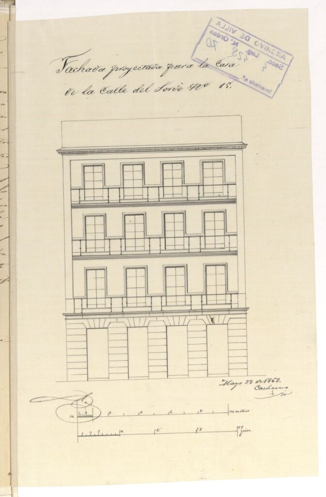 Miniatura de D. Eduardo de Garanmendi, en solicitud de licencia para construir de nueva planta en la calle del Sordo. nº 15 nuevo.