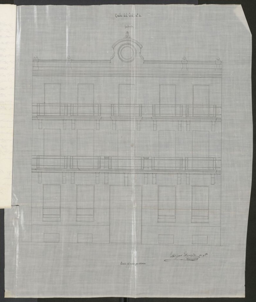 Miniatura de D. Juan Aguado Martínez, dueño de la casa calle del Rio nº 4, para elevar la altura del 2º piso.
