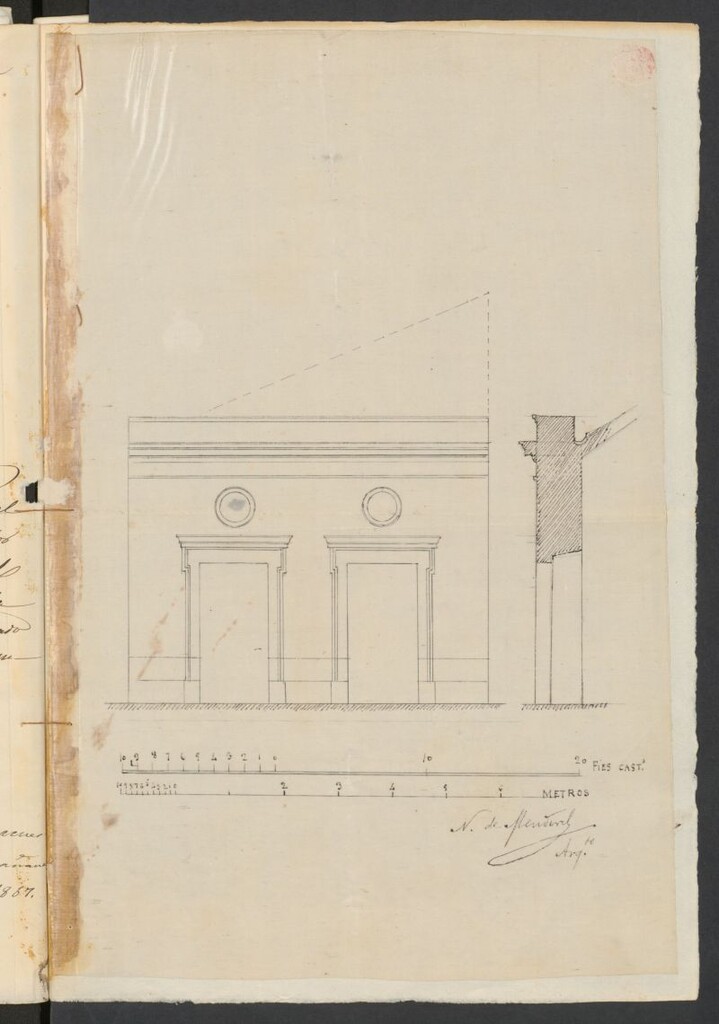 Miniatura de D. Juan García Martínez, dueño del solar nº 1 de la manzana 14, en el barrio de Argüelles para construir en el nueva planta.