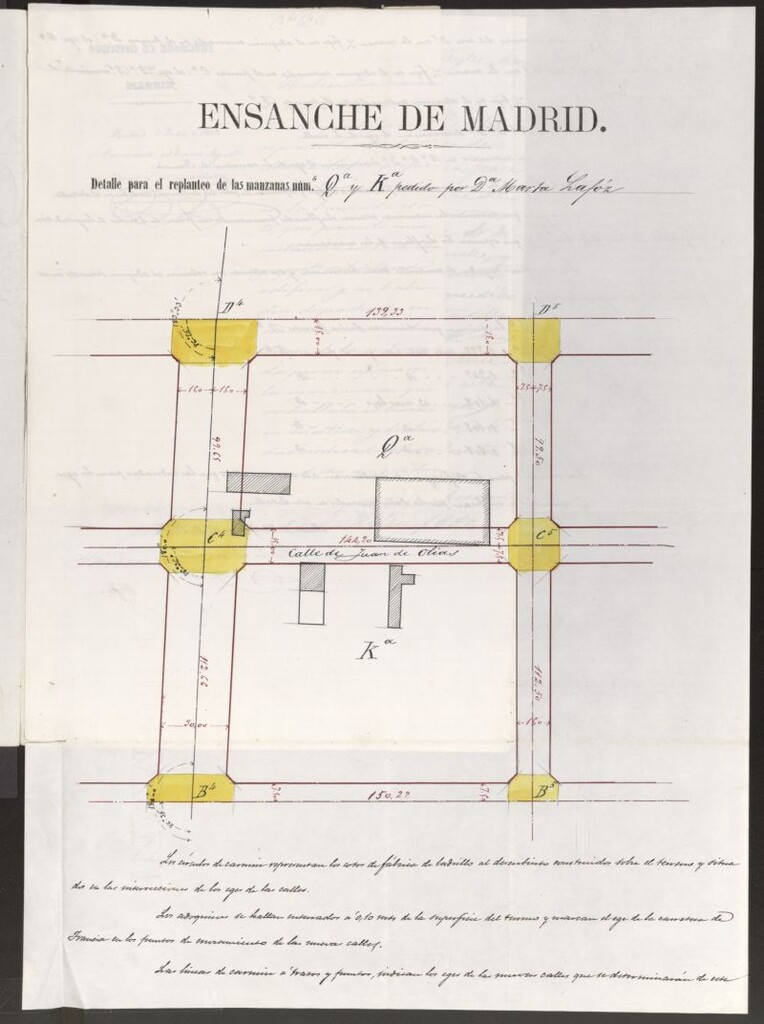 Miniatura de D. Manuel Gumiel, apoderado de Dª Marta Lafor, licencia para edificar en un terreno afueras de la zona de ensanche, coto de Juan de Olias.