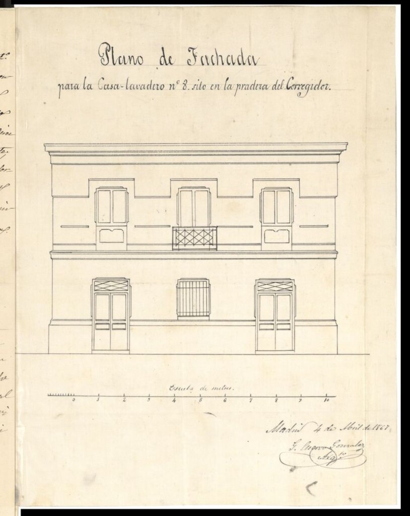 Miniatura de D. Manuel Berdial, en solicitud de edificar, en la Pradera del Corregidor, lavadero nº 8 una casa de nueva planta.