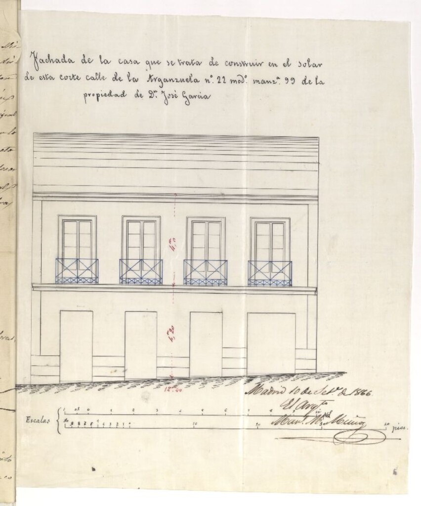 Miniatura de D. José Garcia, pide licencia para construir de nueva planta la casa nº 22 calle de la Arganzuela