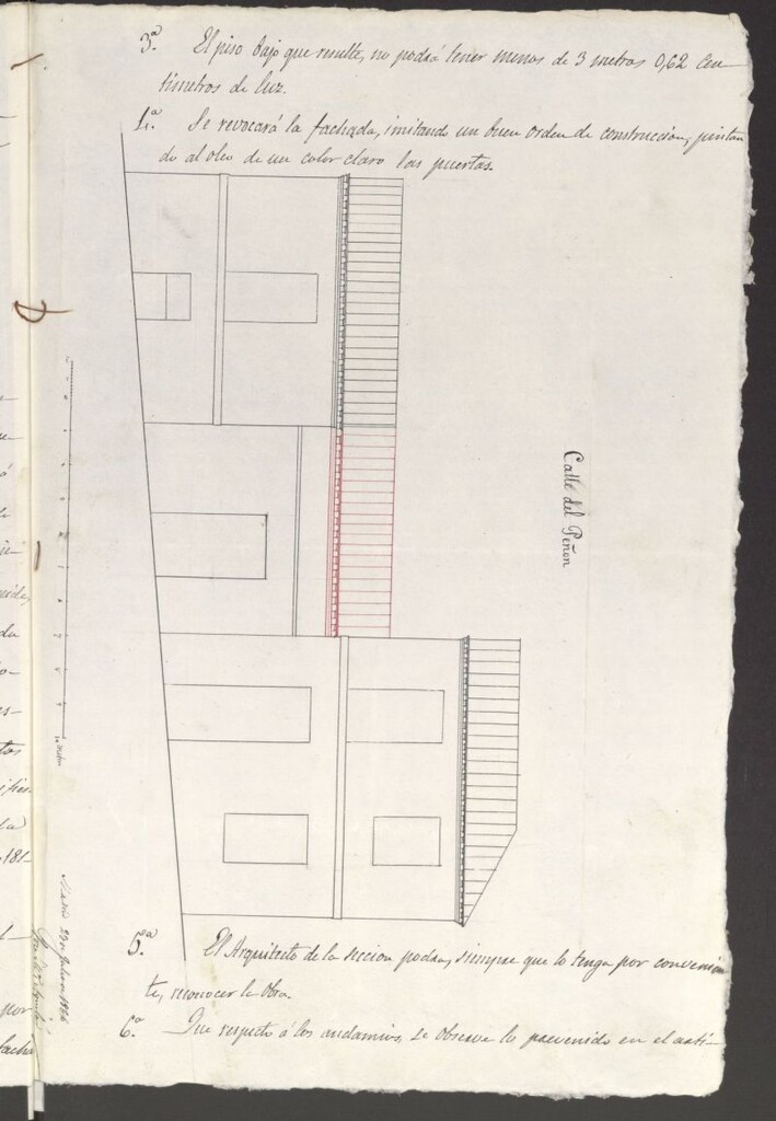 Miniatura de D. Francisco Castiñeira, dueño de la casa nº 7 de la calle del carnero, con vuelta a la del Peñón 34, en solicitud de licencia para dar mayor altura a un trozo de fachada
