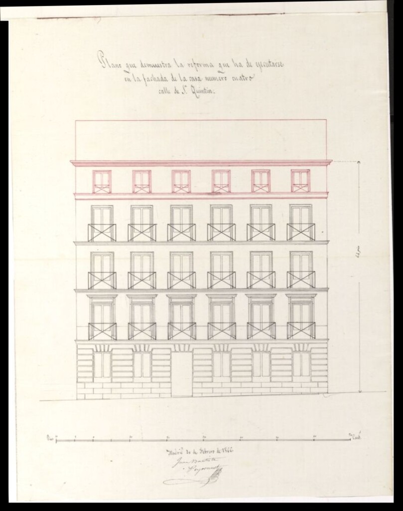 Miniatura de D. Manuel Ulibarri y Ulibarri, dueño de la casa calle de S. Agustín nº 4 moderno, en solicitud de licencia para aumentar un piso, dando a la fachada la altura que la corresponde.