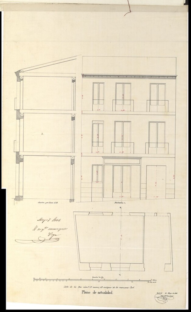 Miniatura de D. Pedro Carballo y D. Francis Pérez y Rodríguez, en solicitud de licencia para levantar un 3er piso en su casa calle de la Paz nº 17 nuevo.