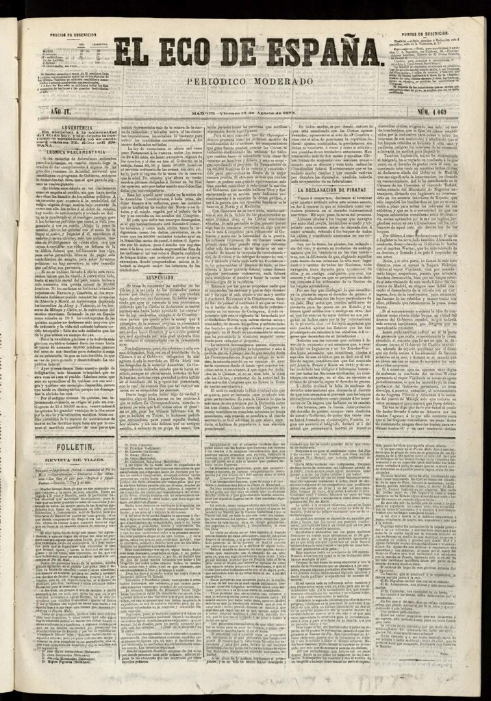 Miniatura de El Eco de España del 16 de agosto de 1873