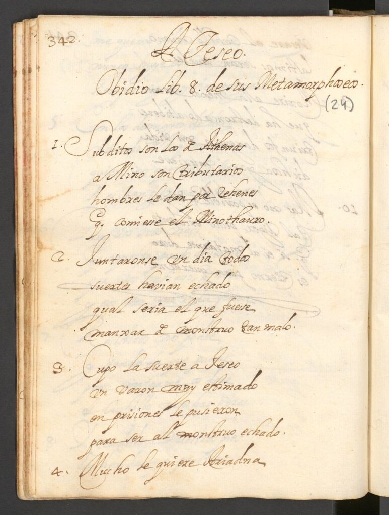 Miniatura de A Teseo. Obidio. Lib. 8 de sus Metamorphoseos